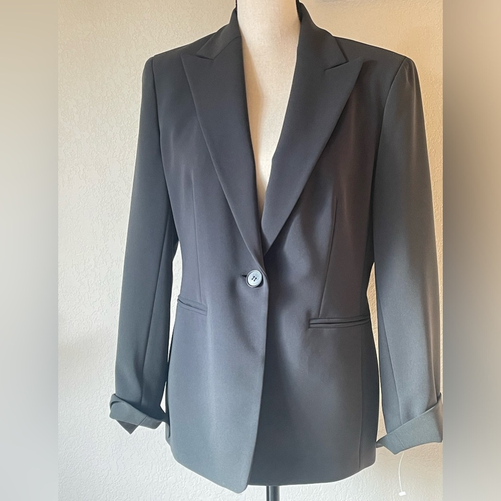 Brand New  Notch Collar Rolled Cuff Blazer